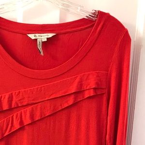 BCBGeneration Embellished Ling Sleeve Tee Red